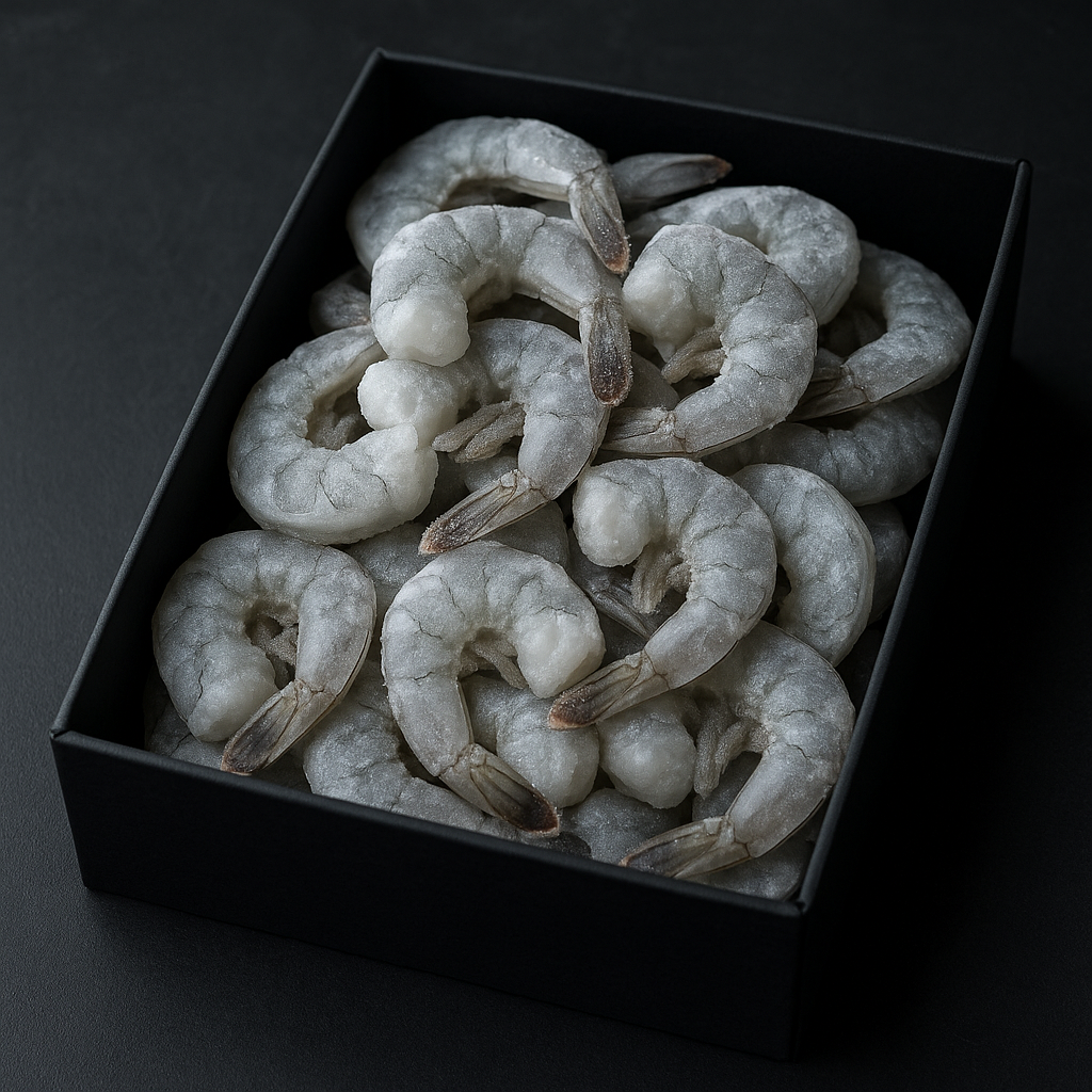 Black Tiger Shrimp Peeled, Deveined, Tail On